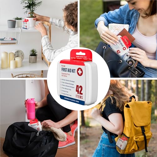 DecorRack 1000 Piece First Aid Kit, 24 Individual Boxes of 42 Items Each, First Aid Kits for Minor Cuts, Scrapes, Travel, ...