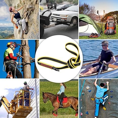 KINGTLE Nylon Climbing Sling 22kN CE1019/EN566 UIAA Certified,Rock Climbing Webbing Straps for Mountaineering