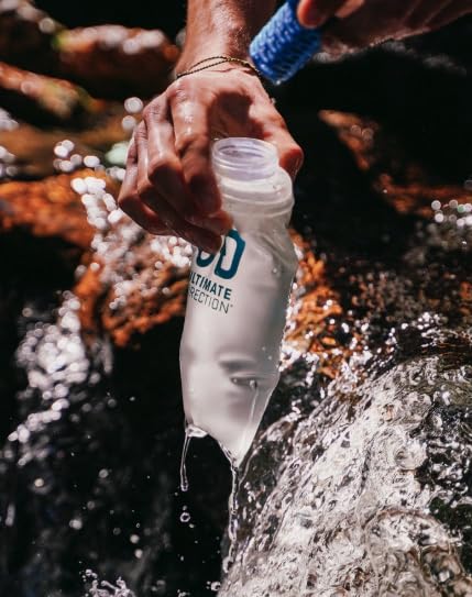 Ultimate Direction 2023 Body Bottle Collapsible Soft Side Water Bottle with High Flow Valve, Insulated or Non-Insulated, 4...