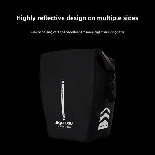 SOUUXIU 18L Bicycle Pannier Bag Waterproof Multi-Functional 1PCS/2PCS, Dry Sacks Bike Saddle Bag Quick Release Bike Rear Rack Bag Large Luggage Trunk Bag for Mountain Bikes/Road Bikes