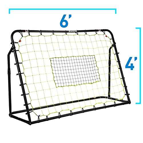 Franklin Sports Soccer Rebounder - Tournament Steel Rebounding Net - Perfect for Backyard Practice and Training - 12' x 6' & 6' x 4'