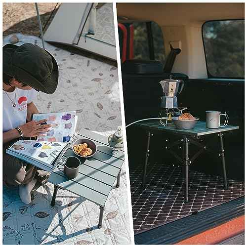 Naturehike Portable Camping Table, Aluminium Folding Table, Ultralight Camp Table Small Table for Camping Hiking Backpacking Outdoor Picnic