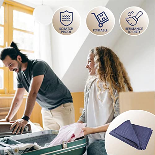 PONGHEI 2 Moving Blankets 40"x 72" Heavy Duty Packing Blankets for Moving Shipping Thick Furniture Wrapping for Moving Sup...