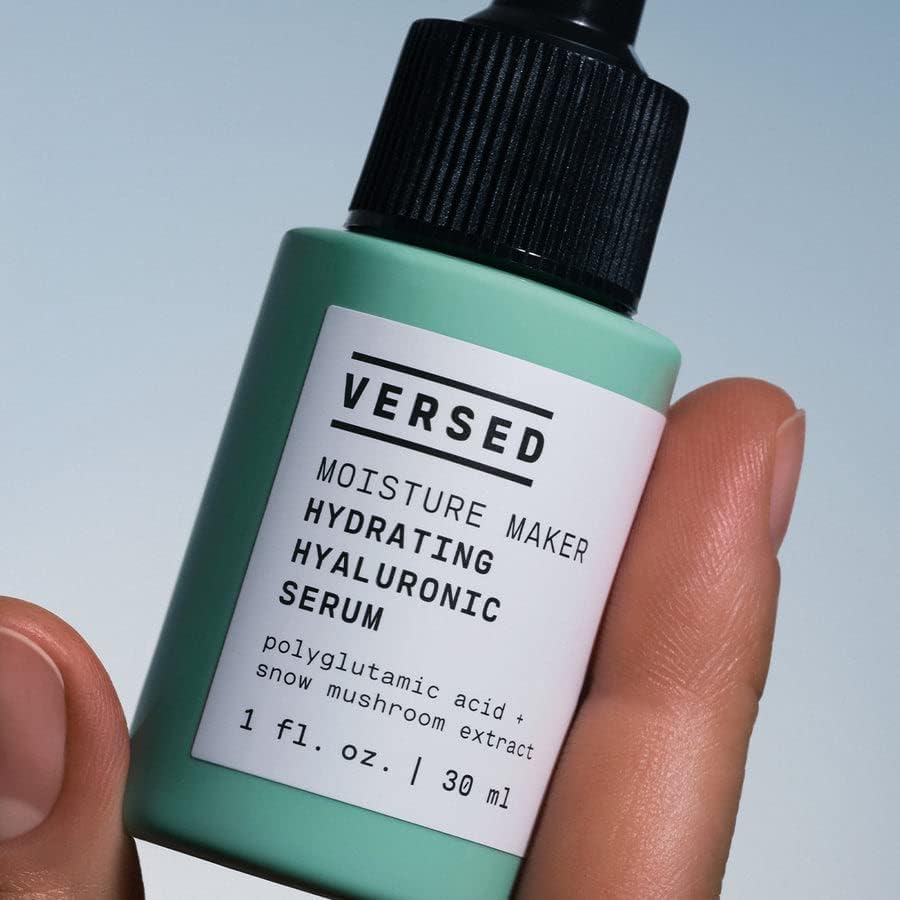 Versed Moisture Maker Hydrating Hyaluronic Serum - Lightweight Face Serum for Dry Skin With Moisturizing Polyglutamic Acid + Sno
