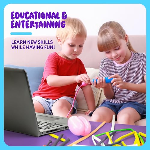 Dan&Darci Balloon Animal Twisting Kit with Pump for Kids - Boy & Girl Christmas Gift - Birthday Gifts for Girls and Boys -...