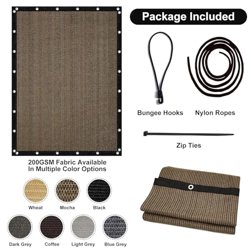 Artpuch 90% Sun Shade Cloth, 4 x 8 FT Pergola Shade Cover Canopy with Grommets, Sun Screen Fabric Tarp for Patio, Outdoor,...