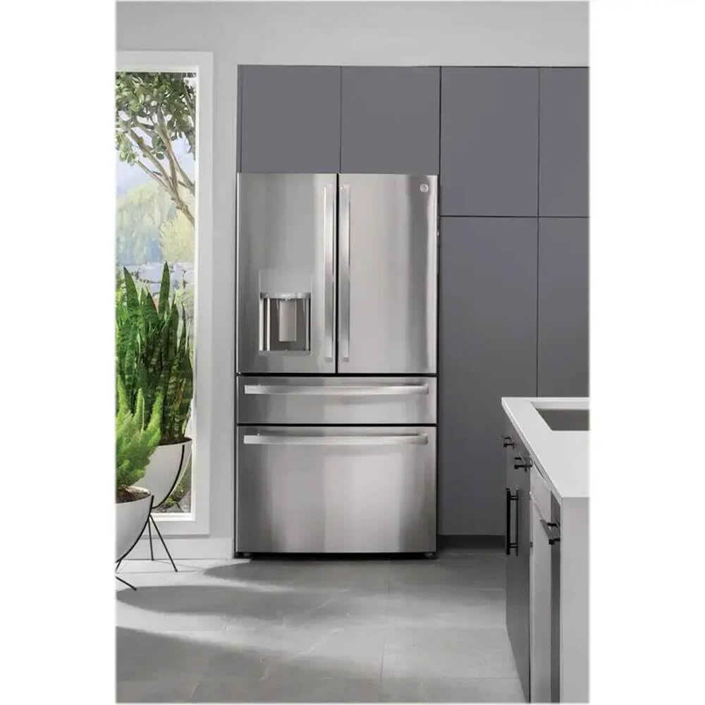 GE Profile PVD28BYNFS 36" 4-Door French Door Refrigerator with 27.6 cu. ft. Total Capacity in Fingerprint Resistant Stainless Steel