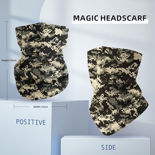 Camo Neck Gaiter Windproof Sun Protection Camouflage Face Cover for Outdoor Sports and Tactical Activities