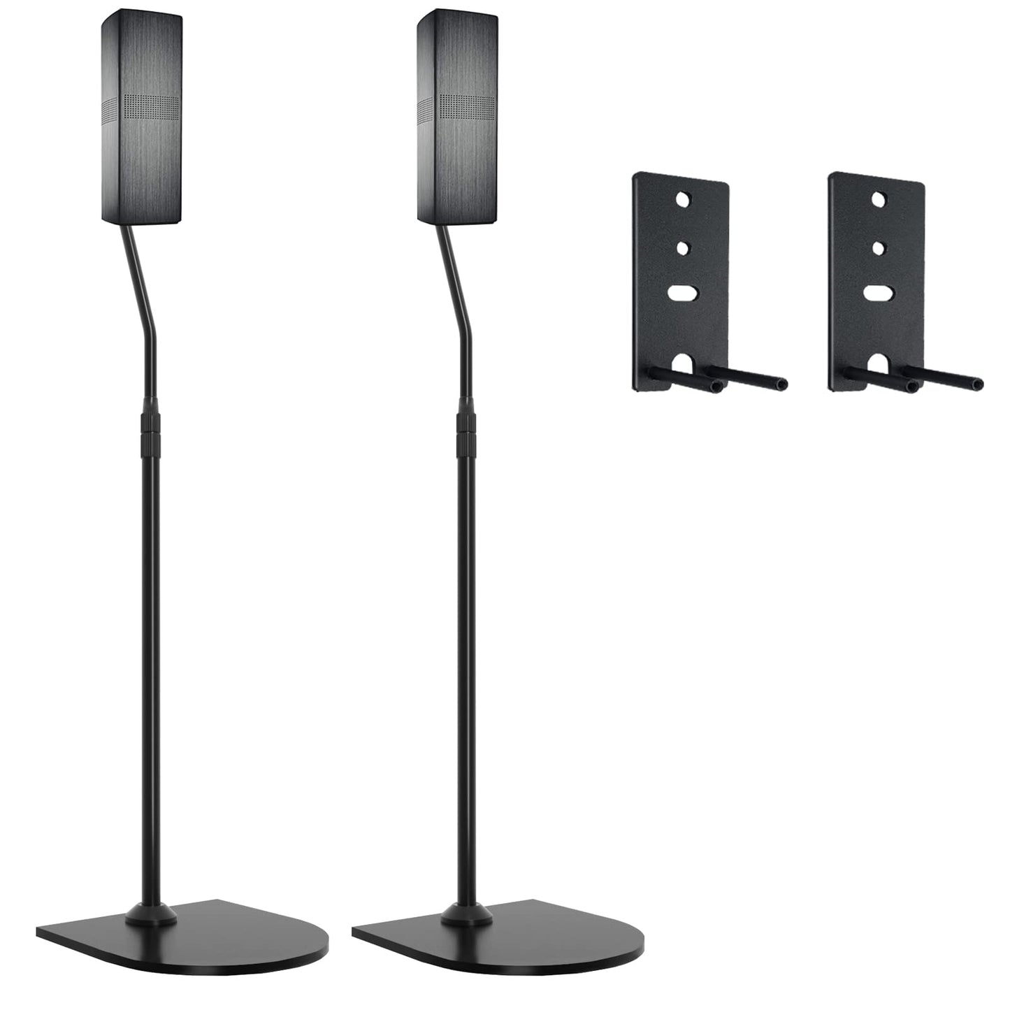 Adjustable Stand for Bose Speaker Stands for OmniJewel Lifestyle 650 Surround Speaker 700 Floor Speakers Stands for Bose Floor Stand with OmniJewel Bracket Black (Pack of 2)-New