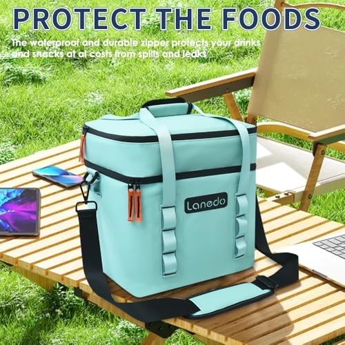 Lanedo Lisa Lunch Soft Cooler 20/36 Can, Insulated Bag Portable Ice Chest Box for Lunch, Beach, Drink, Beverage, Travel, C...