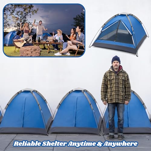 Woanger 12 Pack Bulk 2 Person Camping Tents for Homeless Lightweight Outdoor Tent with Rain Fly and Carrying Bag Waterproo...