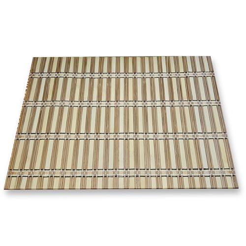 Bamboo Essentials Bamboo Placemats 4 Pack Heat-Resistant, Non-Slip Lightweight & Portable for Dining/Picnics Made for Any ...