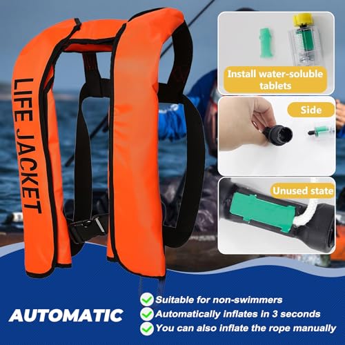 33G Co2 Cartridge Cylinder for Life Vest,Accessory for C02 PFD Rearming Kit,for Auto/Manual Inflating Life Jacket,for Adul...