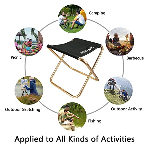 AOUTACC Ultralight Portable Folding Camping Stool for Outdoor Fishing Hiking Backpacking Travelling(XL:13"x14"x15";Large:1...