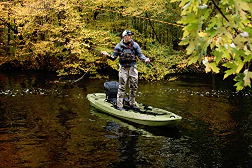 Sun Dolphin Boss 10 SS Fishing Kayak - Sit On Top Fishing Kayak - One Person Angler Kayak - 3 Fishing Rod Holders - Fishin...
