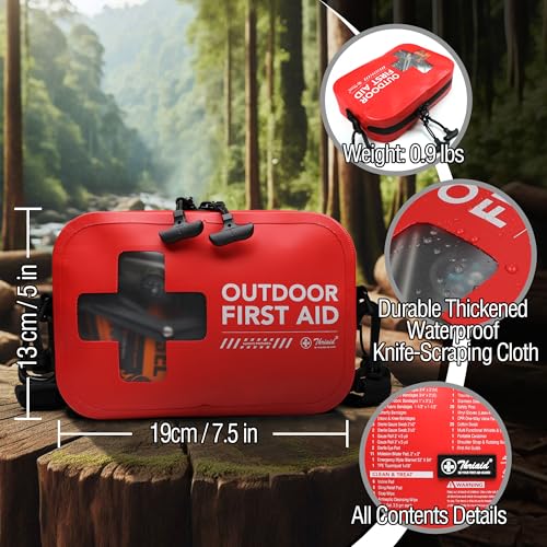 152 PCS Waterproof First Aid Kit, Portable Small Boat Dry Bag Bug Out Bags, Emergency Medical Kit Ideal for Boating, Campi...
