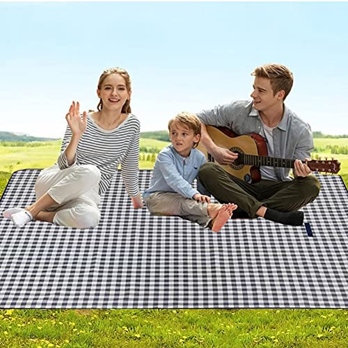 PUPOPIK Outdoor Picnic Blanket, Foldable Waterproof Sand Beach Mat, Large 80x60in Beach Camping Hiking Travel Family Conce...