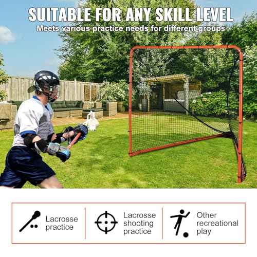 VEVOR Portable Lacrosse Goal - Complete Training Accessory Set with Extended Coverage for Youth and Adults