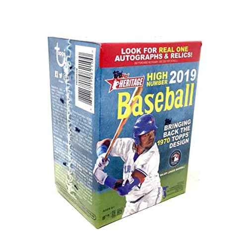 Topps 2019 Heritage High Number Baseball Retail Blaster Box (8 Packs/9 Cards)