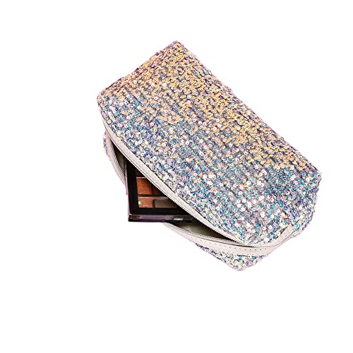 HomeSoGood Glitter Sequin Cosmetic Bag Portable Zipper Shine Makeup Zipper Bag Handbag Toiletry Bag Handbag Organizer Bag ...