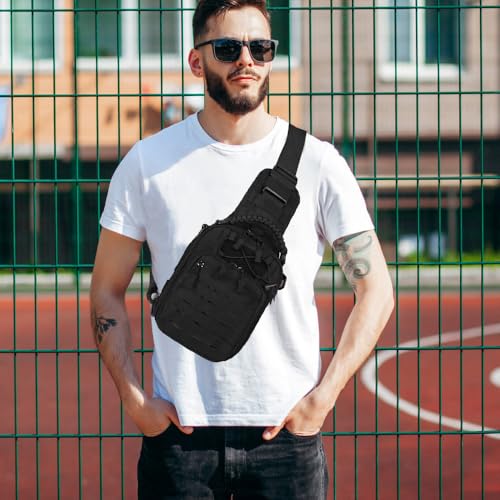 Vdones Tactical Sling Bag for Men Concealed Carry Crossbody Pack Gun Carry EDC BagMens Chest Pouch