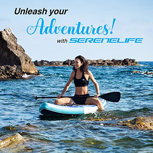 SereneLife Set of 2 Inflatable Stand Up Paddle Boards with Premium Accessories – SUP Pair with 32" Wide Stable Design, No...