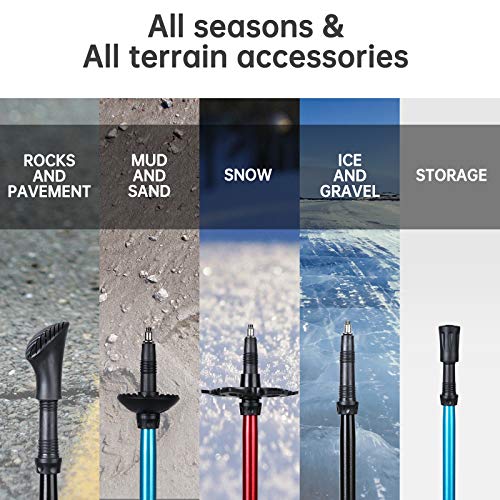 YOVITAL Trekking Poles - Aluminum 7075 Adjustable Walking Sticks with Quick Locks, Expandable to 53", Ultralight for Hikin...