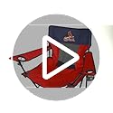 Logo Brands NCAA Georgia Bulldogs Elite Portable Chair - Premium Outdoor Chair with Cup Holder, Powder-Coated Steel Frame,...