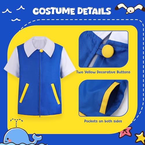Asuaxy Anime Costumes for Kids Unisex Halloween Cosplay Costume Adult Hoodie Jacket Gloves Hat Sets for Trainers