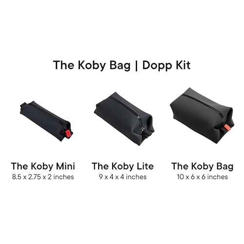 TOOLETRIES The Koby Mini Kit - Silicone Toiletry Organizer, Bathroom Travel Bag - Features Heavy-Duty Zipper, Leak Resistance, Easy to Clean - Charcoal