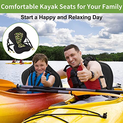 Vashly 2Pack Kayak Seat with Back Support, Kayak Seats with Waterproof Storage Bag for Sit-On-Top Kayaks, Stand-Up Paddleb...