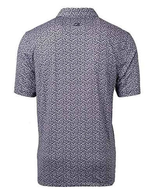 Cutter & Buck Pike Magnolia Print Stretch Men's Polo, Black/Polished