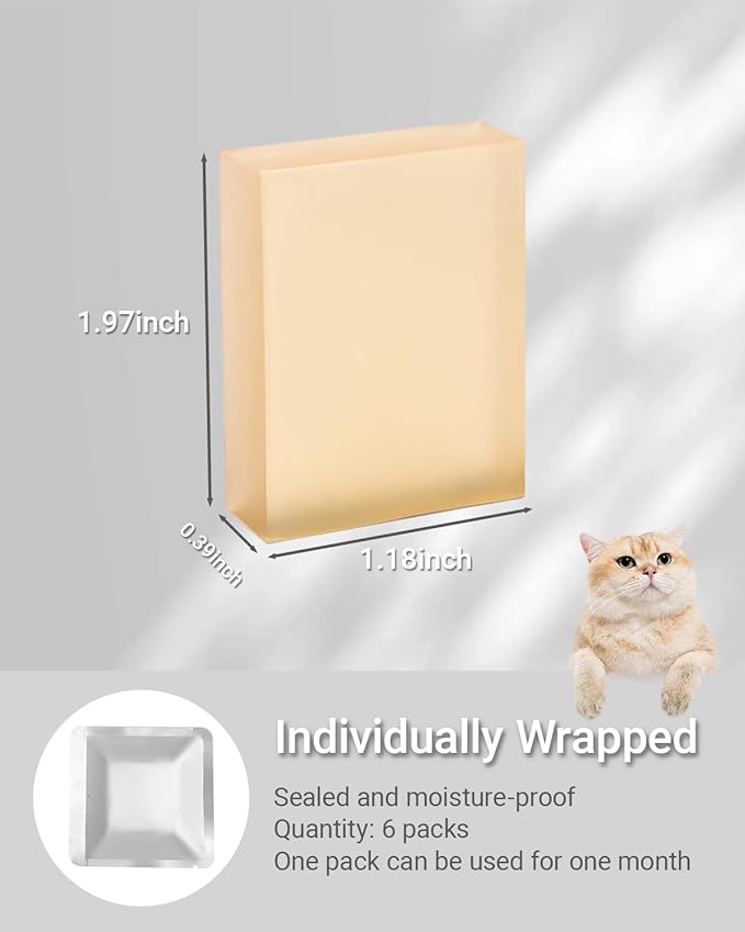 6 Packs Cat Litter Odor Eliminator Compatible with MeoWant Self-Cleaning Cat Litter Box, Cat Litter Robot Odor Control, Cat Litter Deodorizer Gel Suitable for MW-SC01/MW-SC02/LB02
