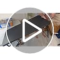 VSOAEIL Folding Table 4 Foot for Indoor Outdoor, Portable Heavy Duty Fold-in-Half Utility Small Plastic Adjustable Height ...