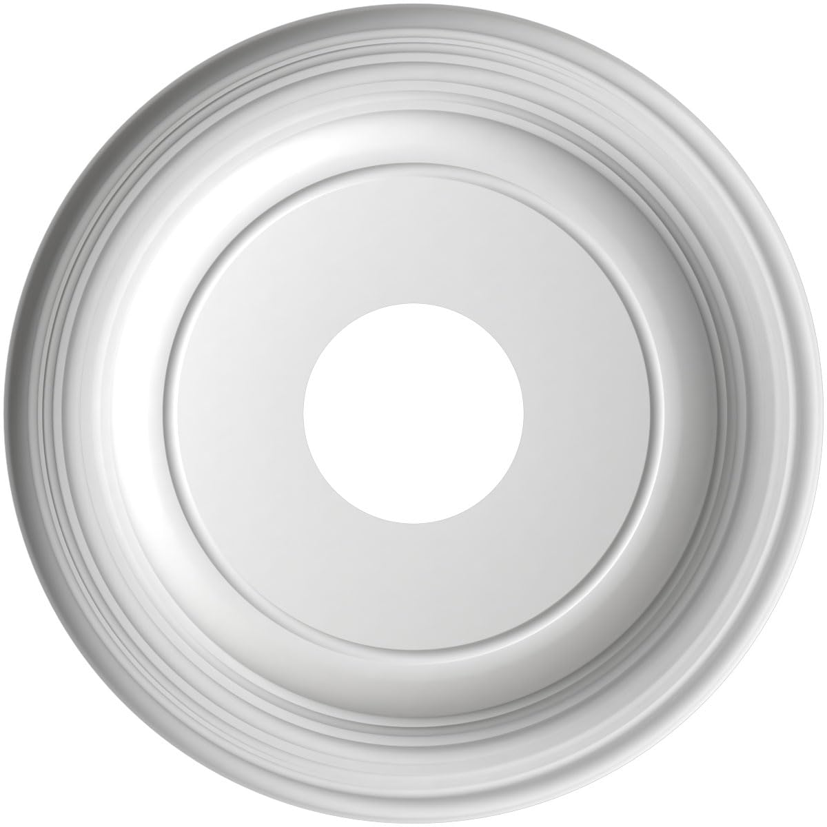 Ekena Millwork 13Od X 3 1/2Id X 1 1/4P Traditional Thermoformed Pvc Ceiling Medallion (Fits Canopies Up To 7 1/2), Bright Coat D