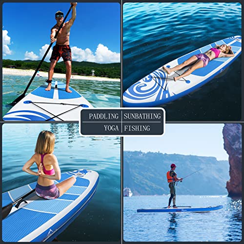 Peakpath Inflatable Stand Up Paddle Board (6’’ Thick) with Premium SUP Accessories&Bag,Bottom Fin for Paddling,Surf Contro...