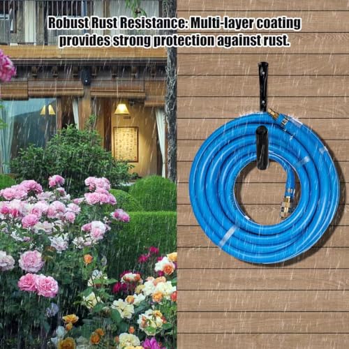 KURUI Heavy Duty Kayak Storage Rack, 100 LB (15") Wall Mount Hooks for Hanging Indoor/Outdoor, 8 Pack Large Garage Hooks f...