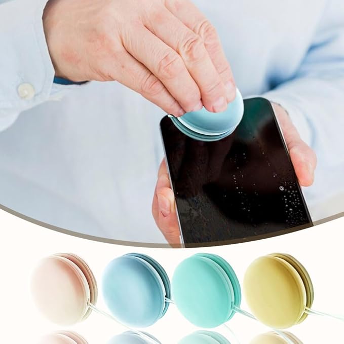 Macaron Phone Screen Cleaner, 2026 New Mobile Phone Screen Wipe, Portable Cell Phone Screen Cleaning Tool, Multifunctional Eyeglasses Cleaner for Office Travel (8PCS)