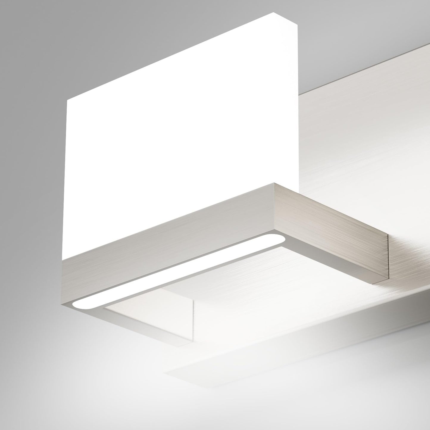 Tipace 4 Lights LED Modern Vanity Light Brushed Nickel Bathroom Lighting Fixture Up and Down Bathroom Wall Light Over Mirror(White Light 6000K)