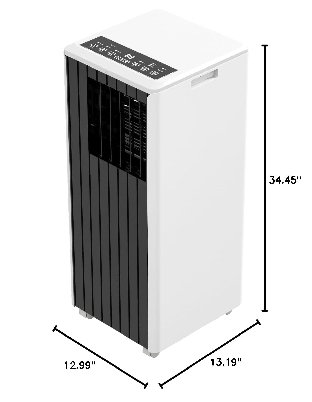 Portable Air Conditioner, 8,000 BTU Cools up to 350 Sq. Ft., LED Touch Panel, with Remote Contro, Built-in Dehumidifier, Fan, 3 in 1 Compact Indoor Quite AC Unit for Home Office Dorm RV, Black