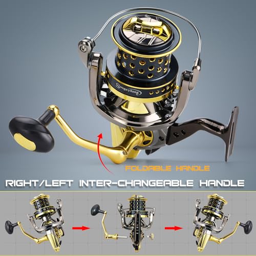 Sougayilang Spinning Reels 10000 Series Surf Fishing Reels, Ultra Smooth Powerful with CNC Aluminum Spool, Inshore & Offsh...