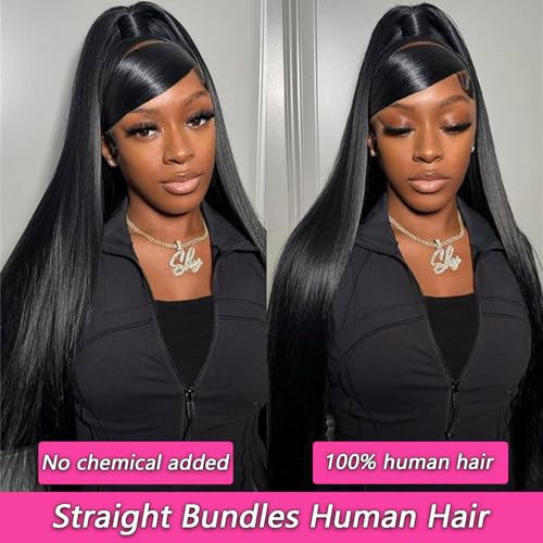 12A Human Hair Bundles 18 20 22 Inch Straight Bundles Human Hair 100% Brazilian Hair Extensions Quick Weave Raw Natural Black