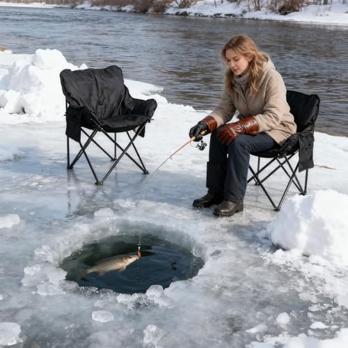 Tuygn Bending Heating Camp Chair,3 Heat Settings Travel Friendly Strap Permanent Construction Outdoor Amusement Essential ...