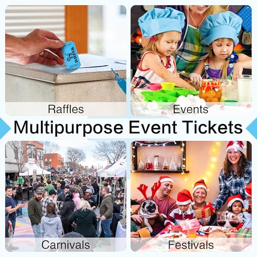 ESSENTIAL 1000 Raffle Tickets Rolls, Drink Tickets Single Roll for Events, Leisure, Movie Watching, Entertainment, Class R...