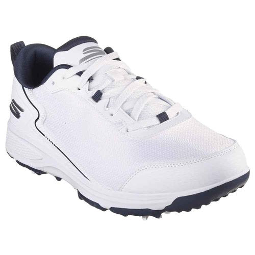 Skechers Men's Men's Torque Sport Fairway Relaxed Fit Spiked Golf Shoe, White Navy, 9