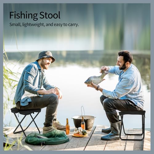 KOKSRY Camping Stool, Portable Folding Stool, Aluminum Ultralight Backpacking Stool Suitable for Outdoor Gardening and Bea...