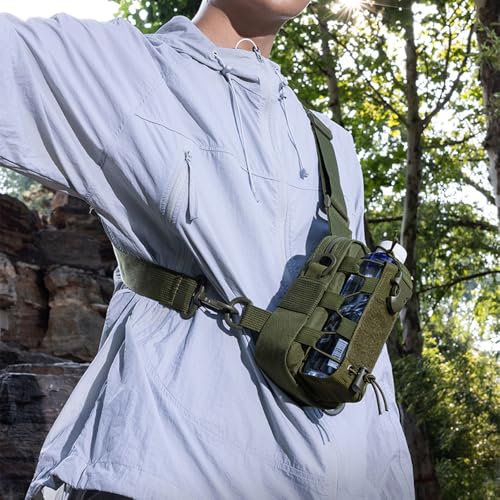 MiOYOOW Tactical Sling Bag, Waterproof Chest Pack Adjustable Crossbody Backpack for Men Women Outdoor Sports Climbing Camping