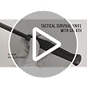 Tactical Survival Knife with Sheath – 6.5" Fixed Full Tang Blade, Serrated Edge – Hunting Knife with Non-Slip Rubber Handl...
