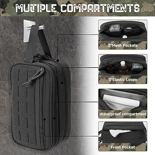 QT&QY 45L Tactical backpack & Tactical Toiletry Bag