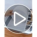 THANSTAR Collapsible Dish Drying Rack Portable Dinnerware Drainer Organizer for Kitchen RV Campers Travel Trailer Space Sa...